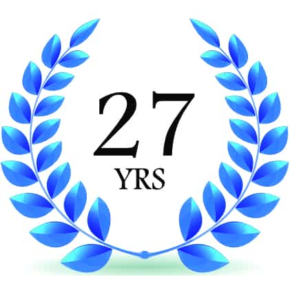 27 years in business wreath